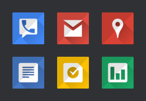 Fletro Long Shadow - Google Service icon packages