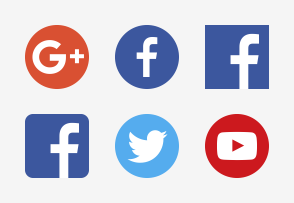 Social Media & Networks - Color Shapes icon packages