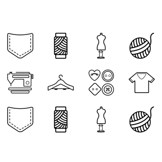 Sewing icon packages