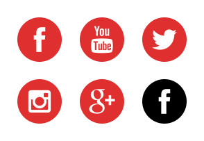 Social Media Red icon packages
