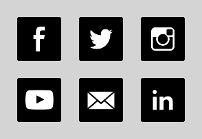 Miu square black social icon packages