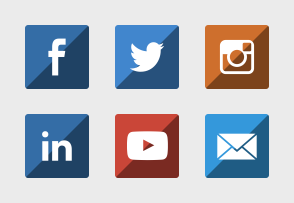 Miu square gloss social icon packages