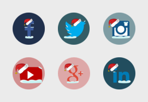 Social Media Christmas theme icon packages