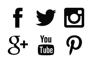 Social Media Glyph icon packages