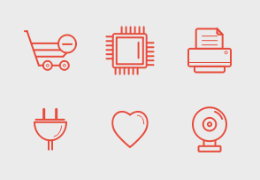30 Hardware Line Icons icon packages