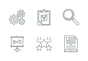 Thin Line Icons for SEO and Development icon packages