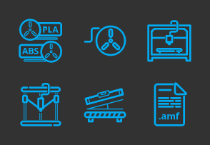 3D Printing Line icon packages