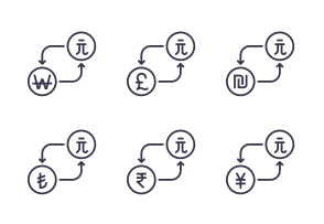 Currency Conversion - Taiwan Dollar icon packages