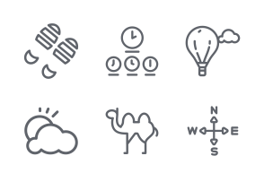 Travelling icon set, Ist part icon packages