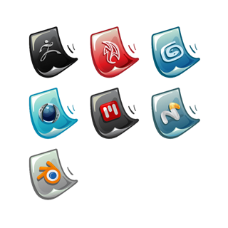 3D Software icon packages