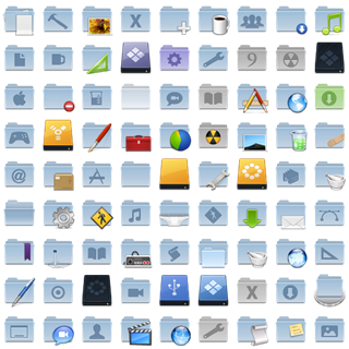 Agua Leopard Folders icon packages