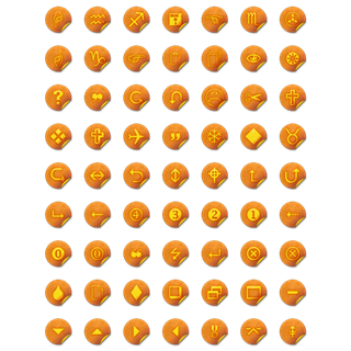 Orange Grunge Stickers icon packages