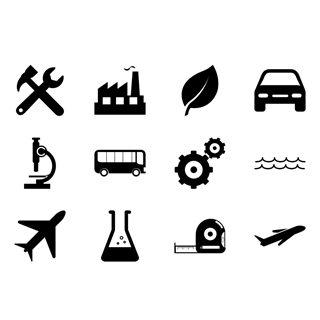 Science and technology icon packages