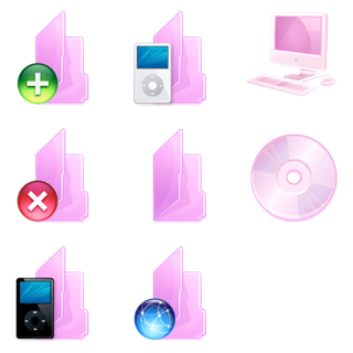 Pink Folders icon packages