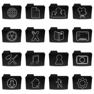 Black Elegant icon packages