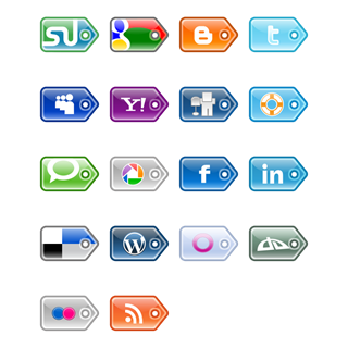 Social Media Price Tag icon packages