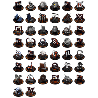 Black And Orange icon packages