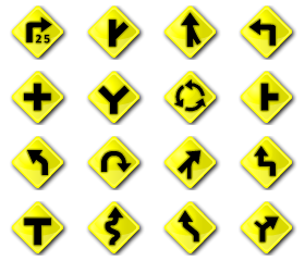 Road Signs (Yellow) icon packages