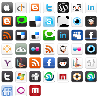 Mini Social Networking icon packages