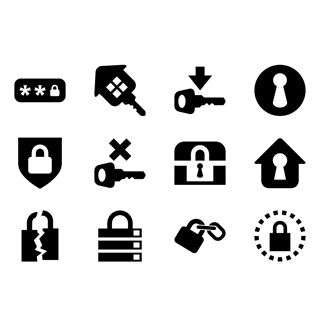 Keys and locks icon packages