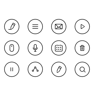 Thin round icons icon packages