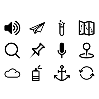 Flat icons set 1 icon packages
