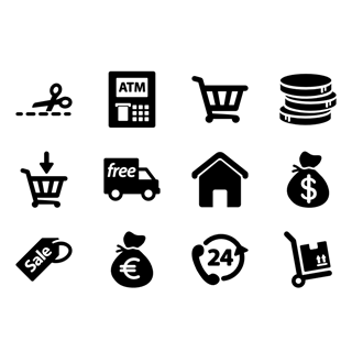 Go shopping icon packages