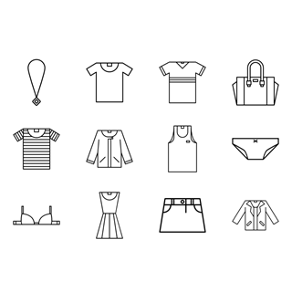 Clothes Stroke icon packages