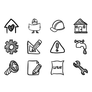 Hand Drawn Construction icon packages