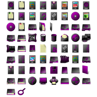 Purple Night icon packages