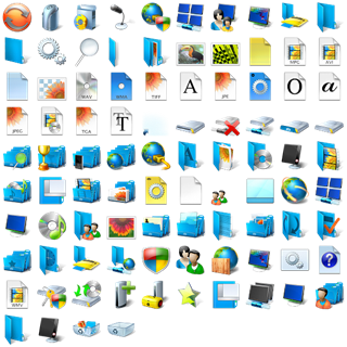 Blue Memory 2 icon packages