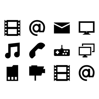 POI Audiovisual icon packages