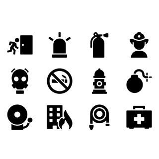 Fire fighting icon packages