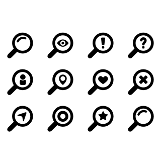 Search magnifiers icon packages