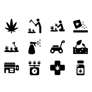 Marijuana icon packages
