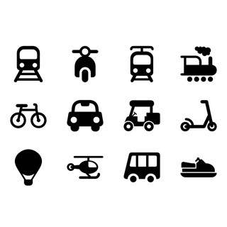 Ways of transport icon packages