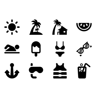 In the beach icon packages