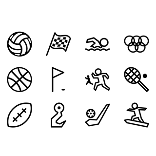 POI Activities Outline icon packages