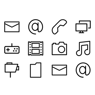 POI Audiovisual Outline icon packages