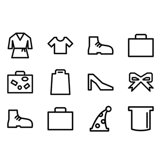 POI Fashion Outline icon packages