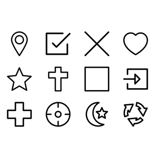 POI Signals Outline icon packages
