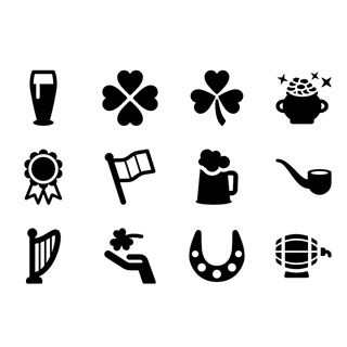 Saint Patrick Day icon packages