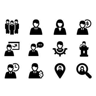Management Pictograms icon packages