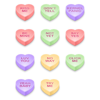 Valentine Hearts icon packages