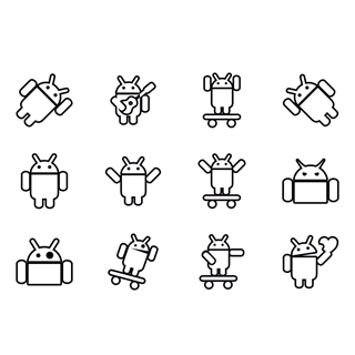 Android Collection Outline icon packages