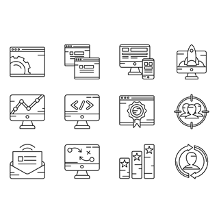 Marketing and SEO icon packages