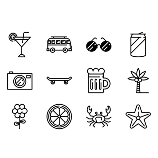 Summer days icon packages