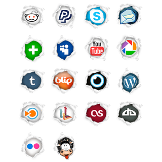 Page Peel Social Icons – Version 2 icon packages