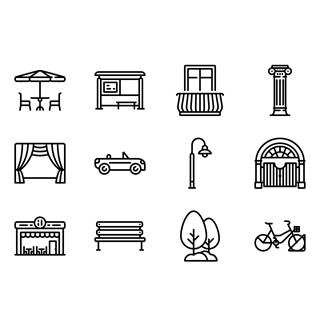 City places icon packages
