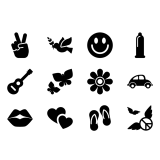 Peace and Love icon packages